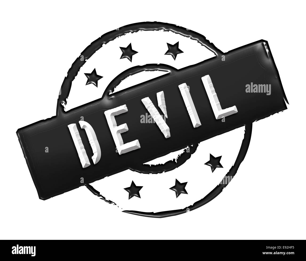 Timbre - DEVIL Banque D'Images