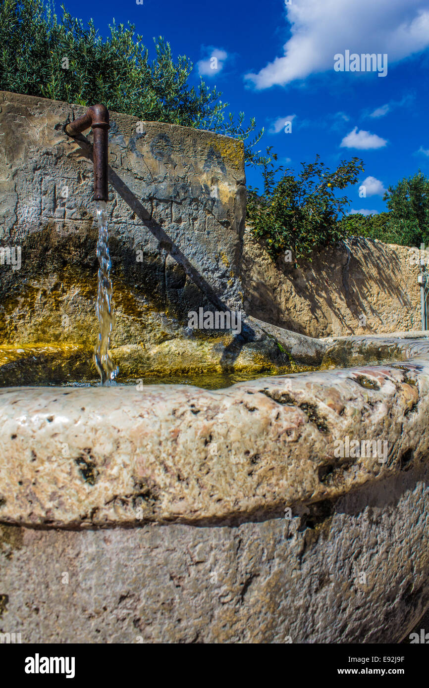 Fontaine à Scopello, Sicile Banque D'Images
