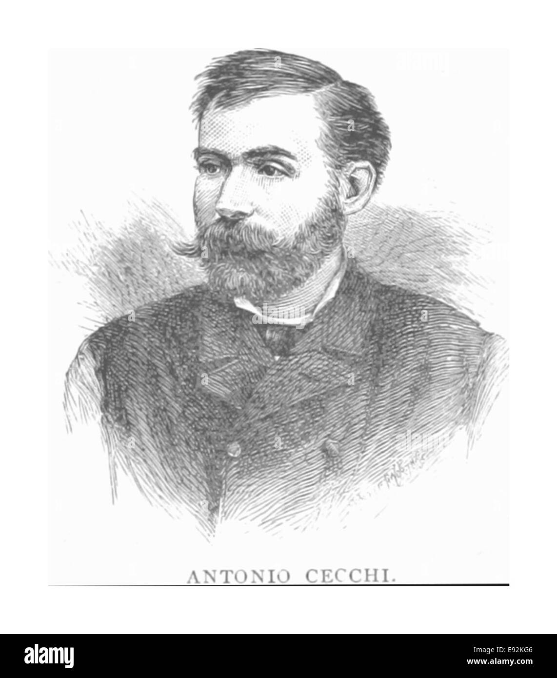 Cette illustration vintage d’Antonio Cecci présente un sujet artistique ou architectural, mettant en valeur le style et la perspective historique de l’artiste. Banque D'Images