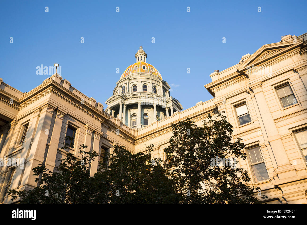 Dôme du State Capitol Building à Denver, Colorado, USA Banque D'Images