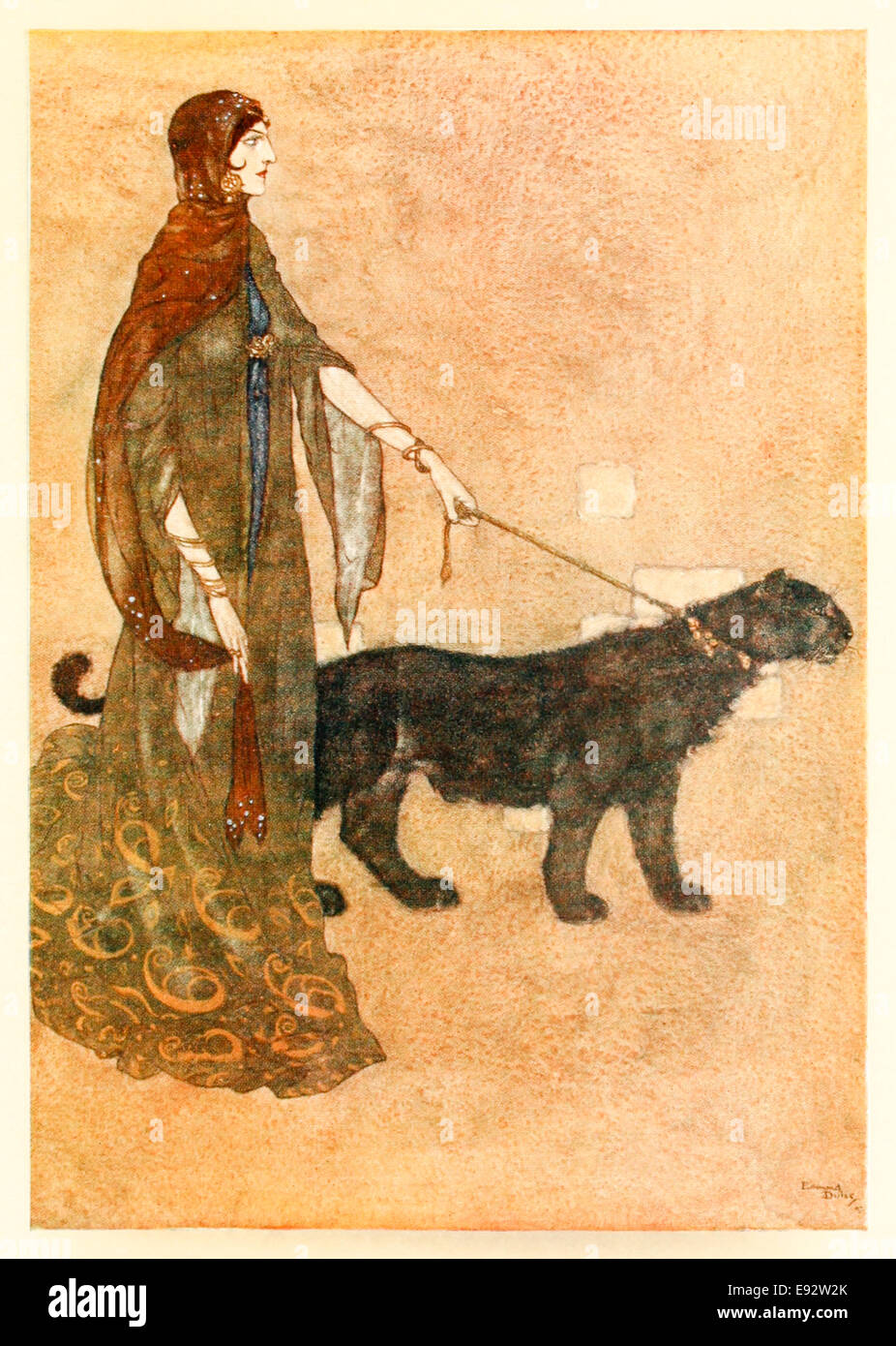 Edmund Dulac - L'illustration à partir de témoignages de l'Arabian Nights'. Voir la description pour plus d'informations Banque D'Images