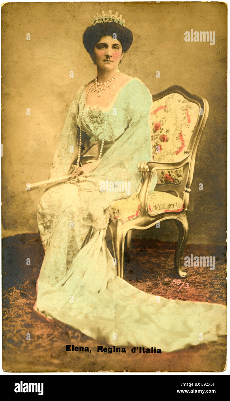 Elena du Monténégro (1873-1952), reine d'Italie (1900-1946), Portrait, vers 1900 Banque D'Images