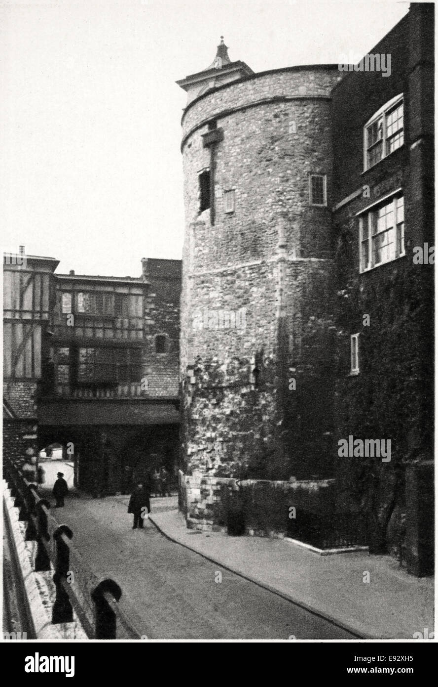 Tour de Londres, Bell Tower, London, England, United Kingdom, carte postale, vers 1900 Banque D'Images