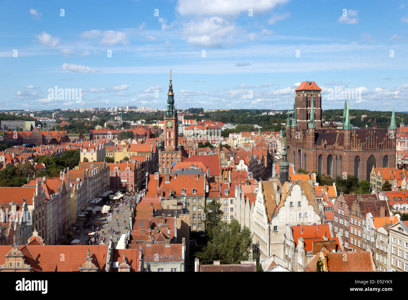 Vue panoramique de Gdansk, Pologne Banque D'Images