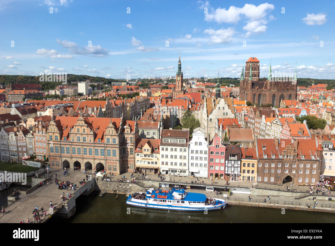 Vue panoramique de Gdansk, Pologne Banque D'Images