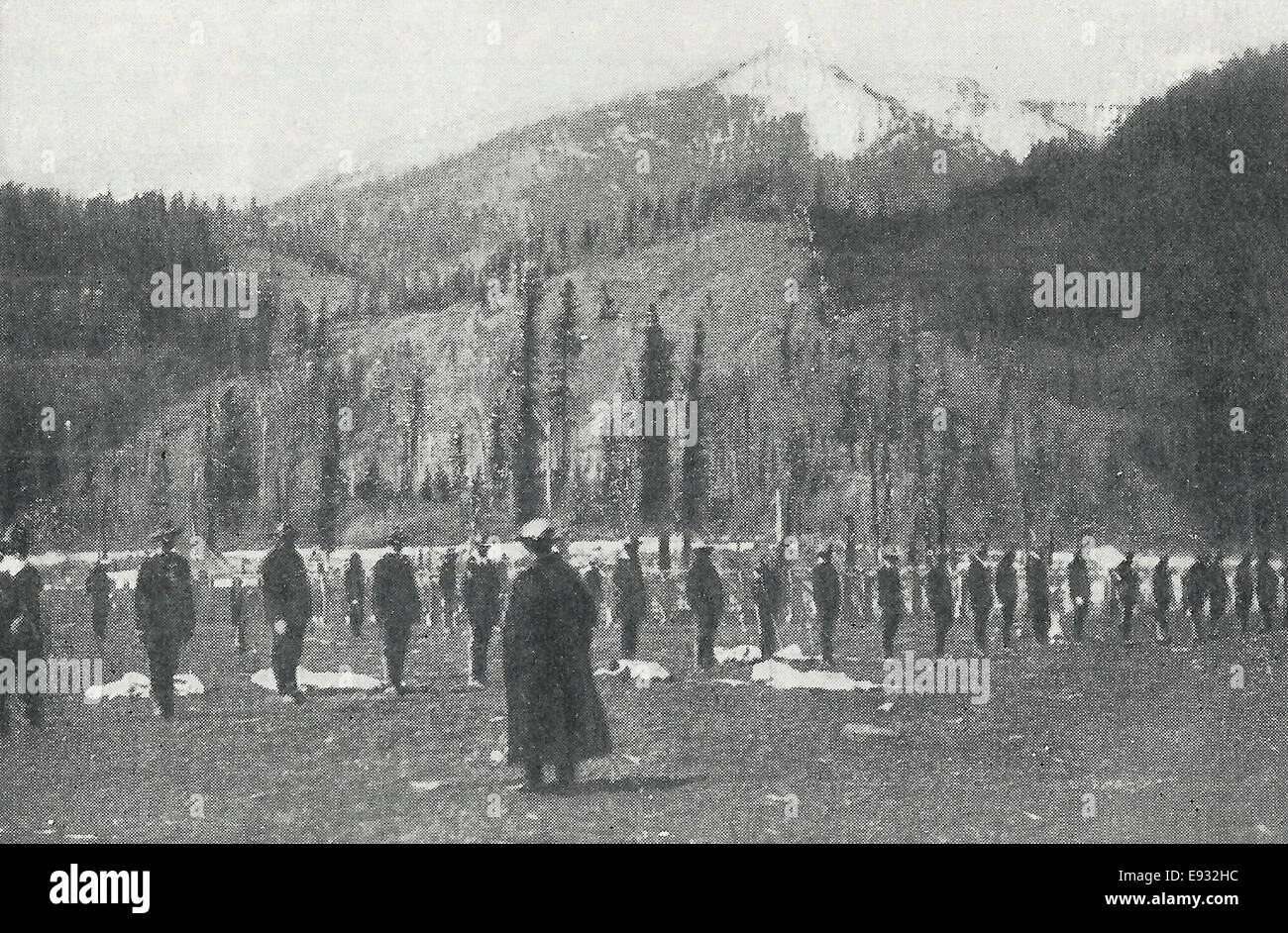 La société M, 24e Infanterie US campement à Wardner, Coeur d'Alene, Idaho la confrontation du travail de 1899 Banque D'Images
