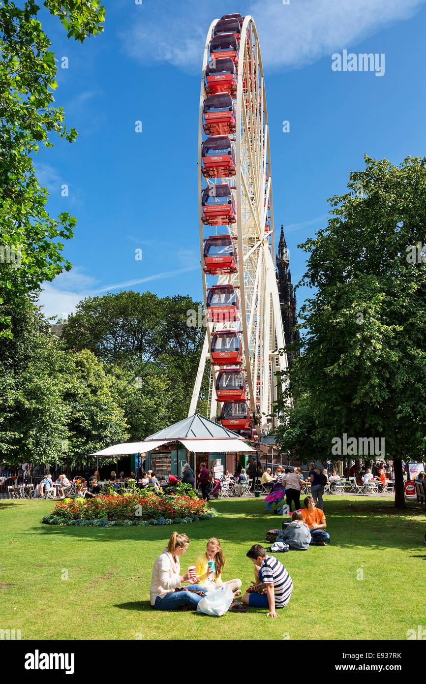 Princes Street Gardens, Édimbourg. Banque D'Images