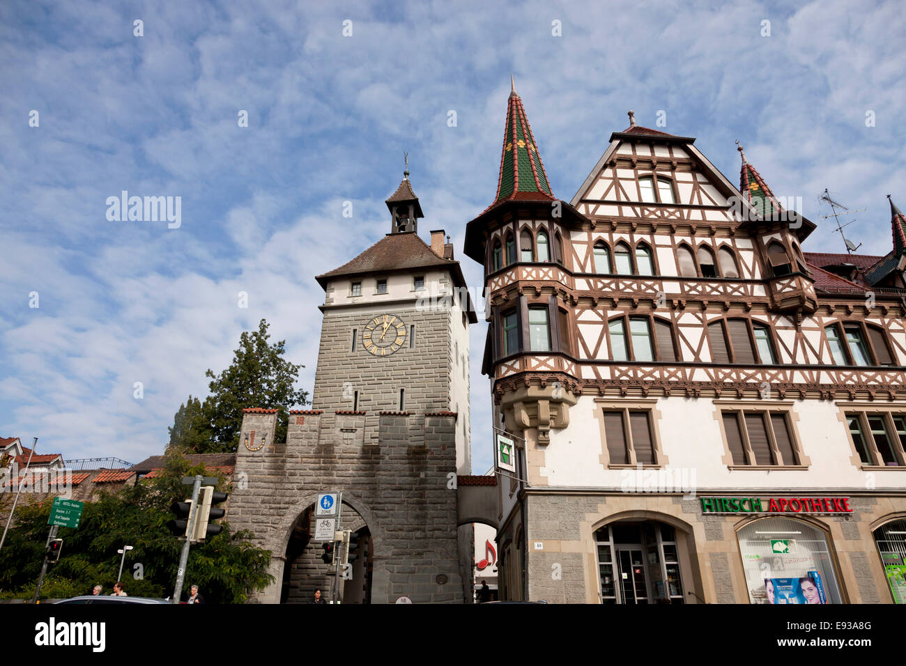 Schnetztor, une section de l'ancien mur de la ville de Constance, Bade-Wurtemberg, Allemagne, Europe Banque D'Images