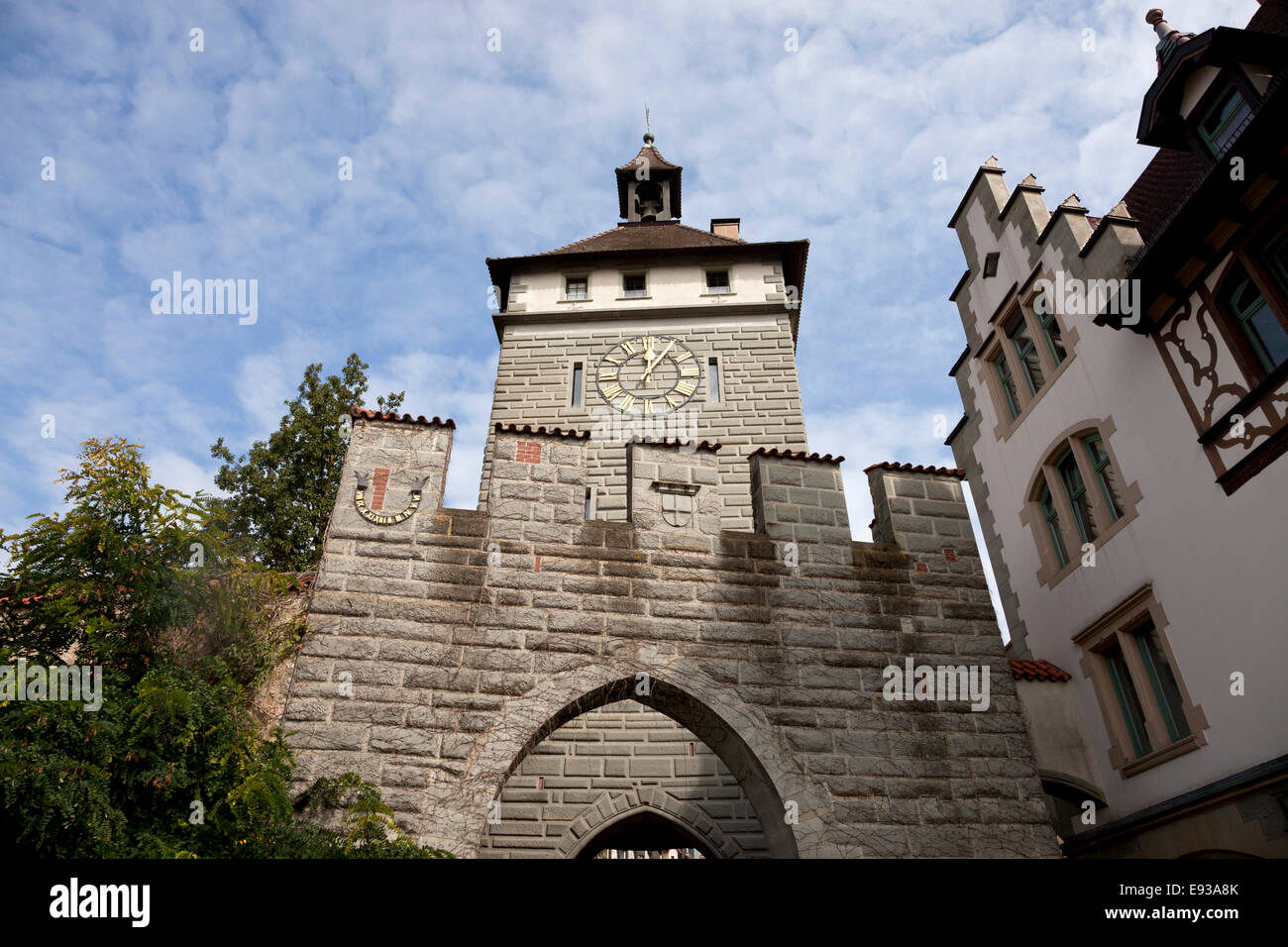 Schnetztor, une section de l'ancien mur de la ville de Constance, Bade-Wurtemberg, Allemagne, Europe Banque D'Images
