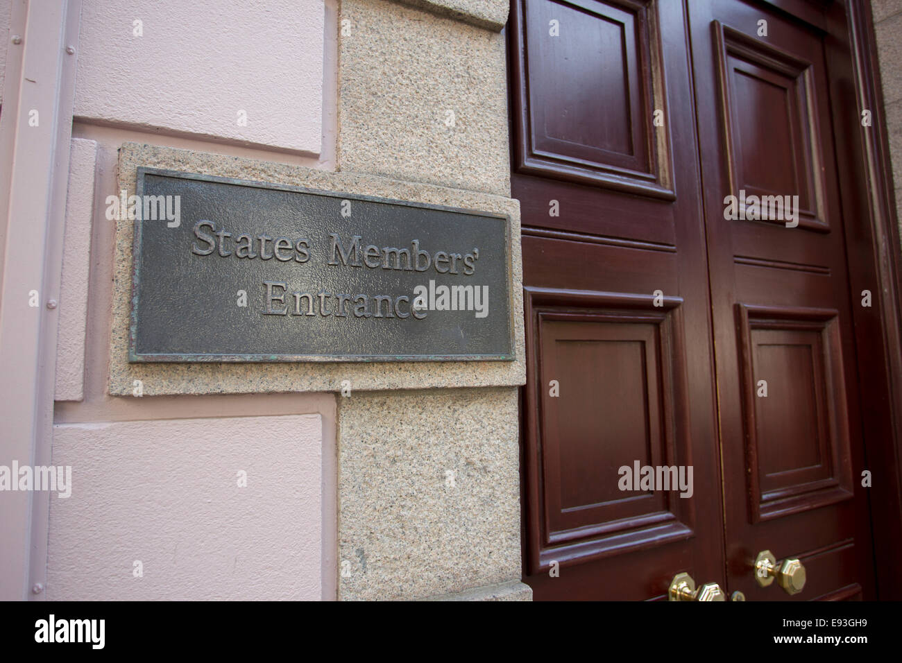 Le St Helier, Jersey Channel Islands States building Membres Membres Membres de la Cour royale de la Cour Royale Banque D'Images