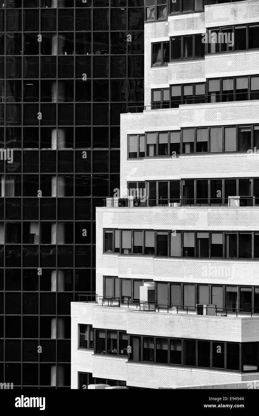 Gros plan de l'architecture de Manhattan Banque D'Images