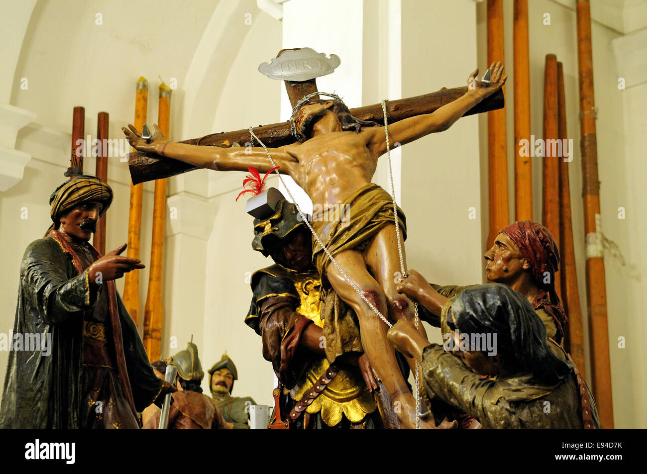 L'église de Purgatorio, statue du Misteri, Sicile Banque D'Images