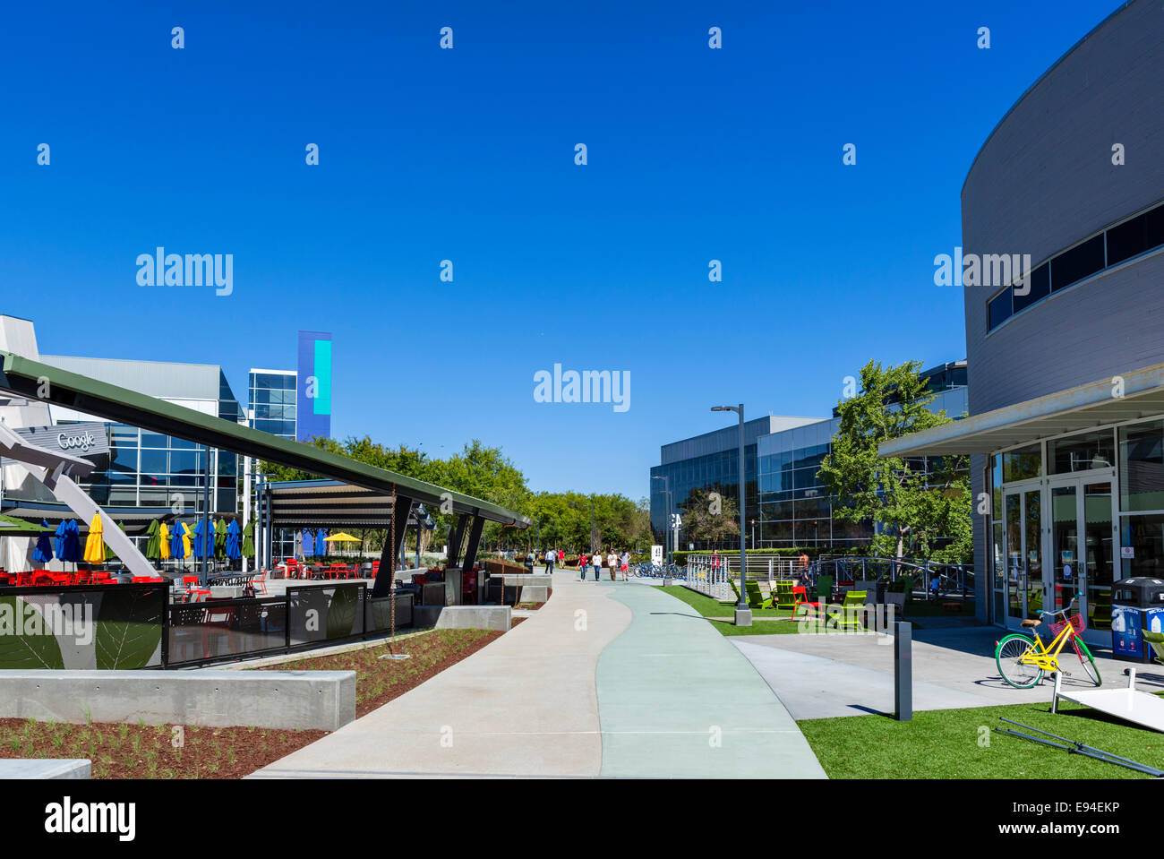 Siège social Google Campus, sur la montagne, Californie, USA Banque D'Images