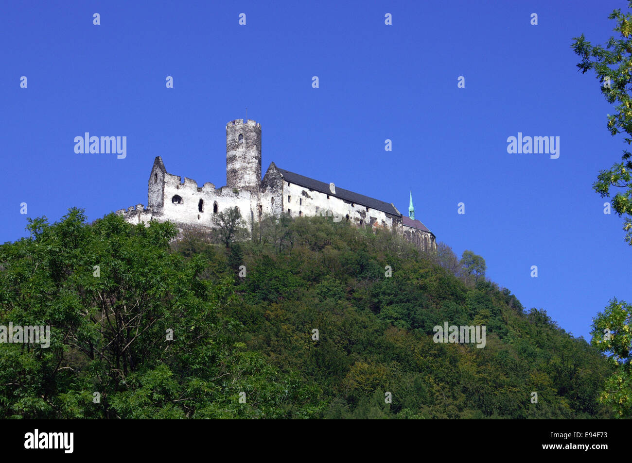 Ruines du château fort gothique Bezdez - Czech National Monument Banque D'Images