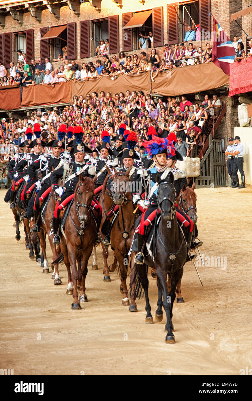 Palio de Sienne. L'Italie. Banque D'Images