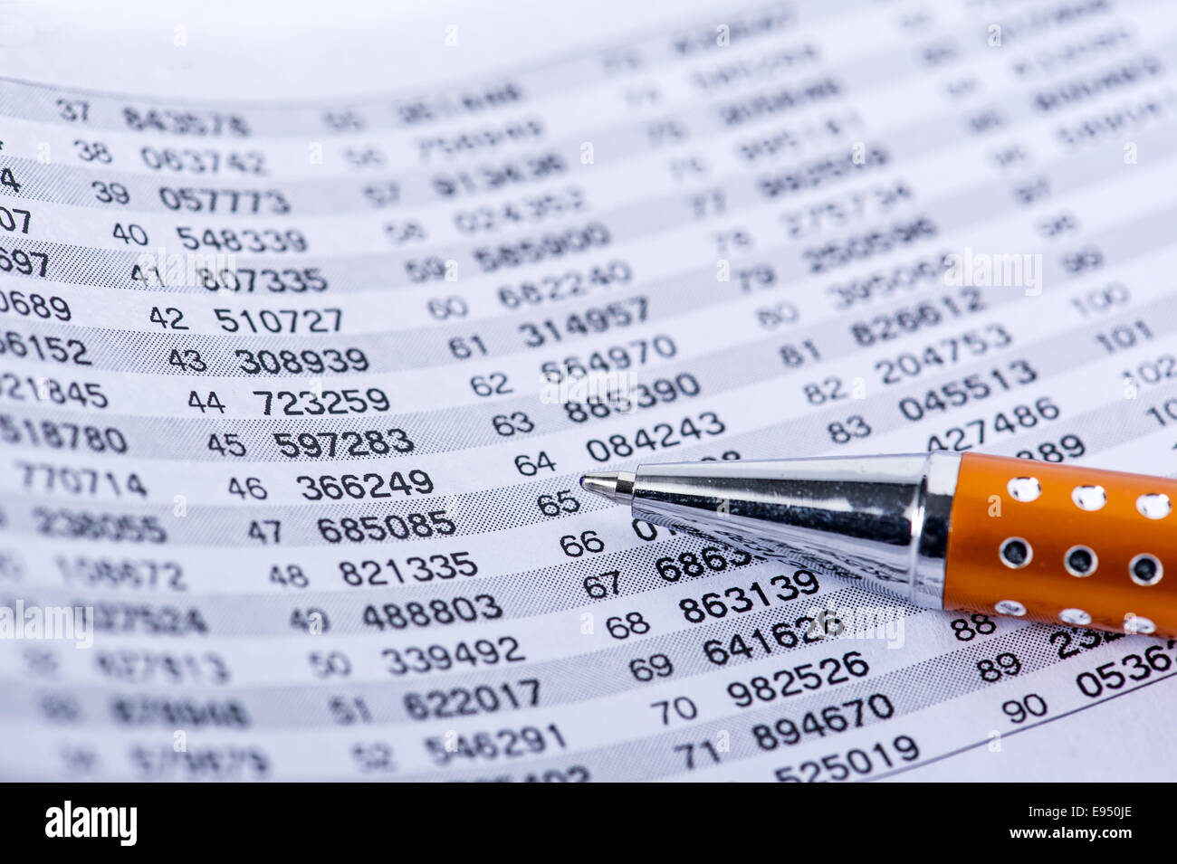 TAN - liste Banque D'Images