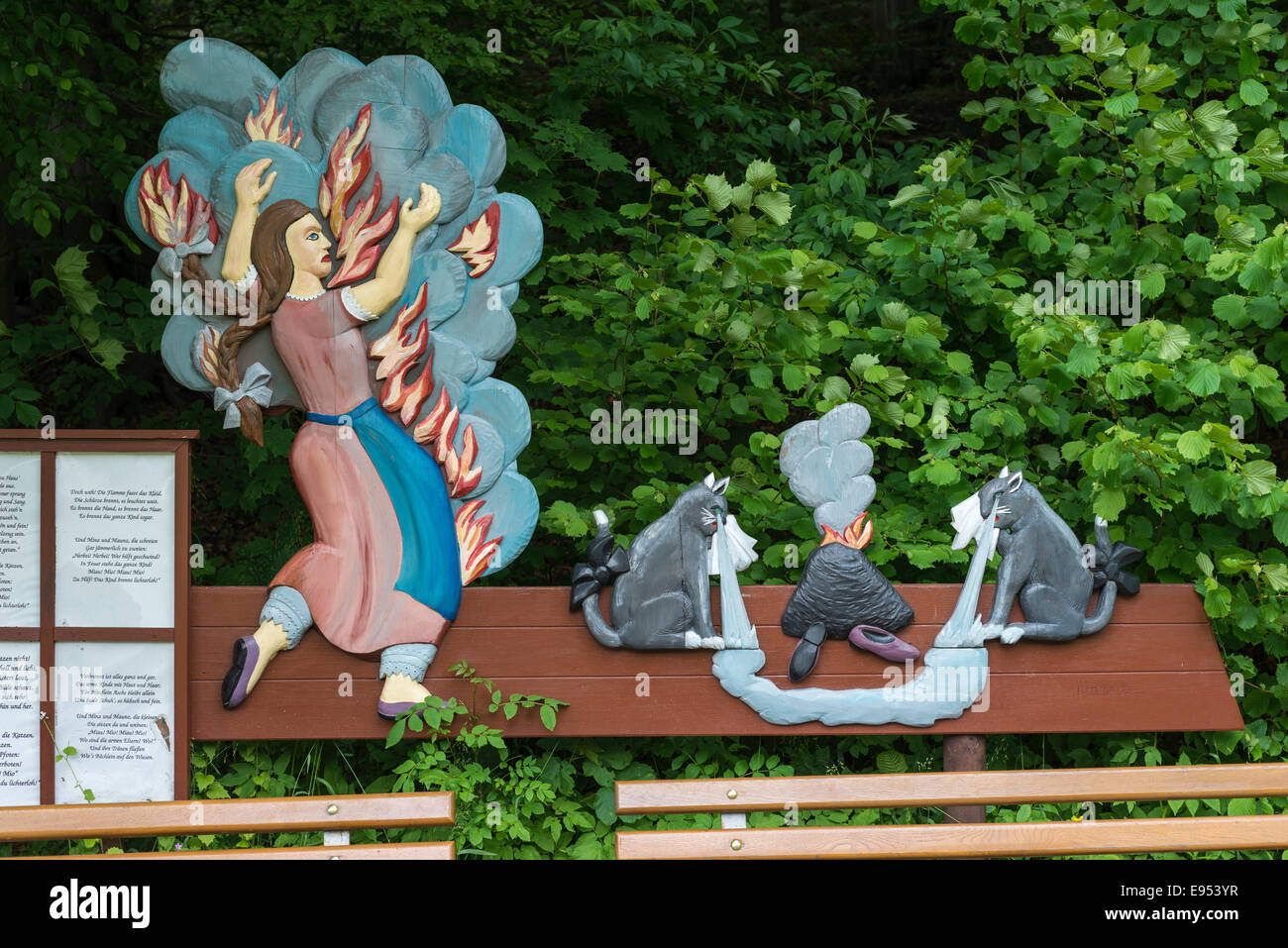 Les personnages de "l'horrible histoire des matches', dans le truwwelpeter' le livre d'enfants de Heinrich Hoffmann Banque D'Images