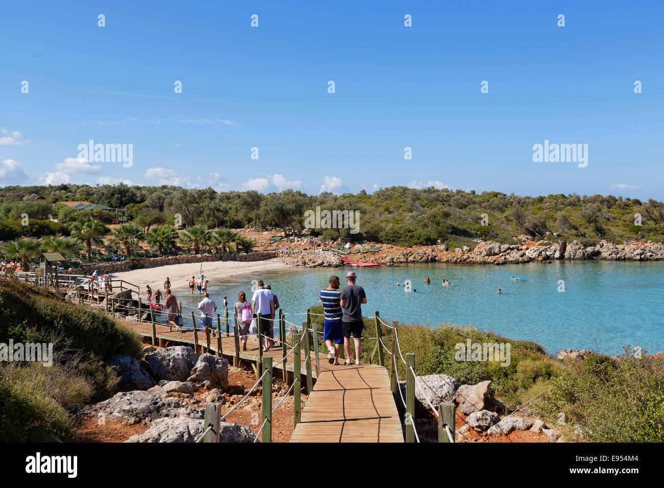 Cleopatra Beach sur l'île de Sedir, Marmaris, Golfe de Gokova, Aegean, Province de Mugla, Turquie Banque D'Images