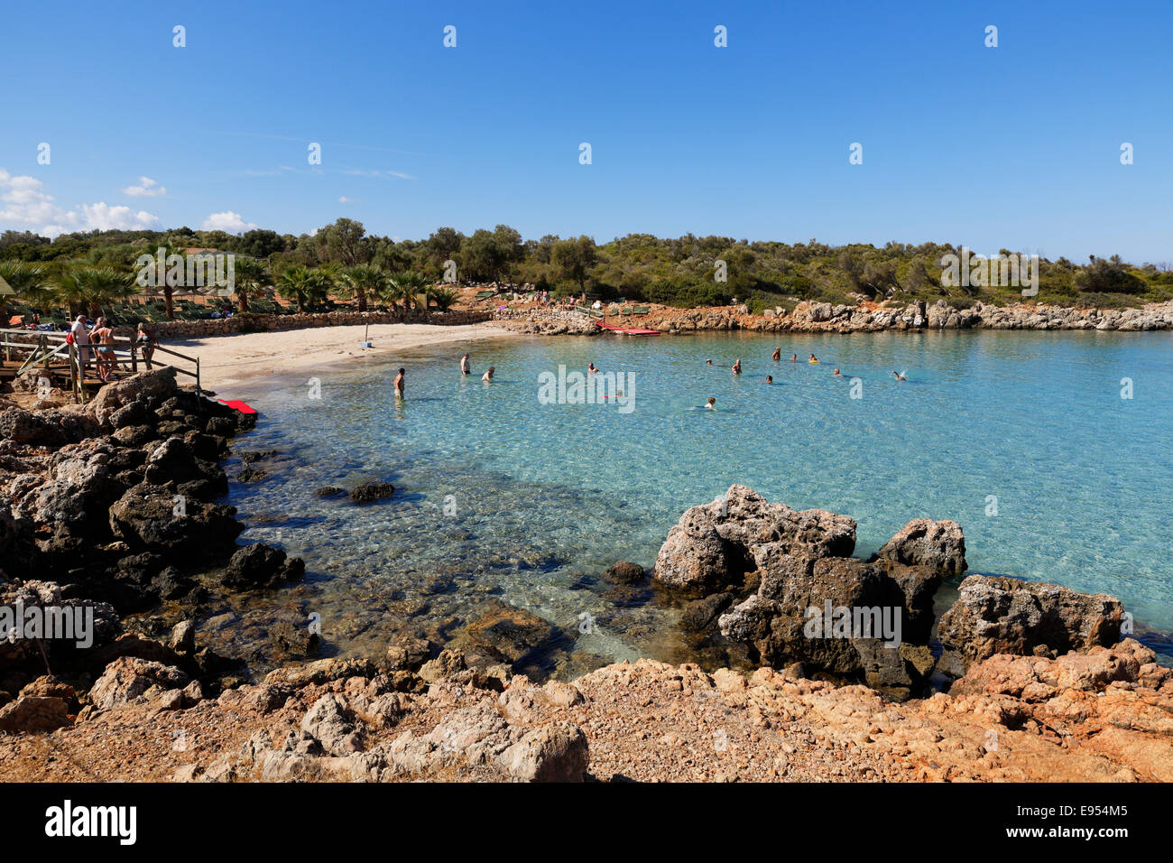 Cleopatra Beach sur l'île de Sedir, Marmaris, Golfe de Gokova, Aegean, Province de Mugla, Turquie Banque D'Images