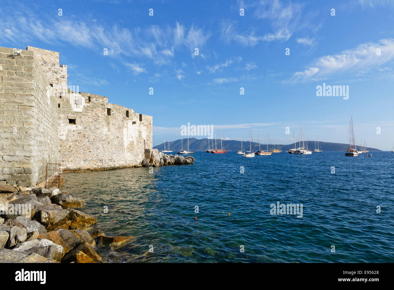 Le château de Bodrum, Bodrum, Muğla Province, Région de l'Egée, la Turquie Province Banque D'Images