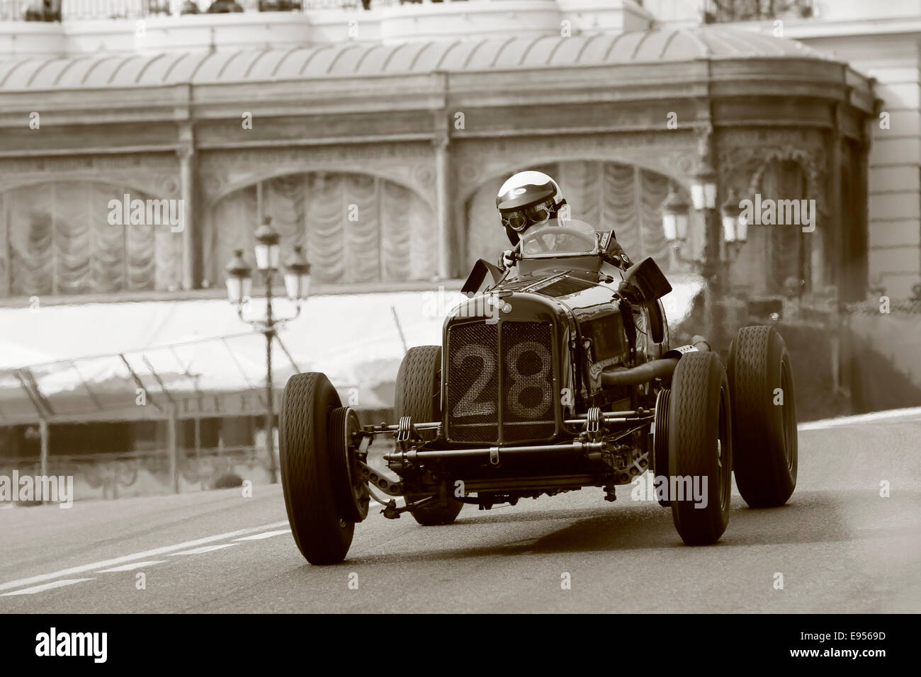 Voiture de course historique époque B, construit en 1936, le chauffeur Paddins Dowling, 9e Grand Prix de Monaco Historique, Principauté de Monaco Banque D'Images