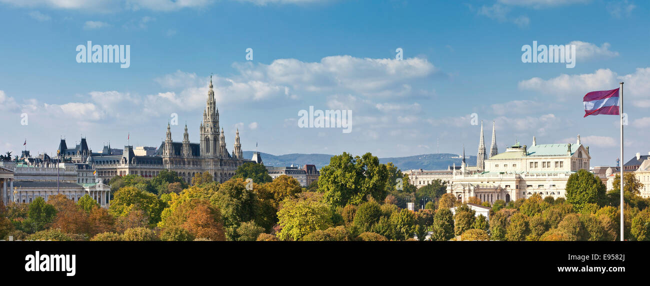 Vue panoramique du centre de Vienne - Autriche Banque D'Images