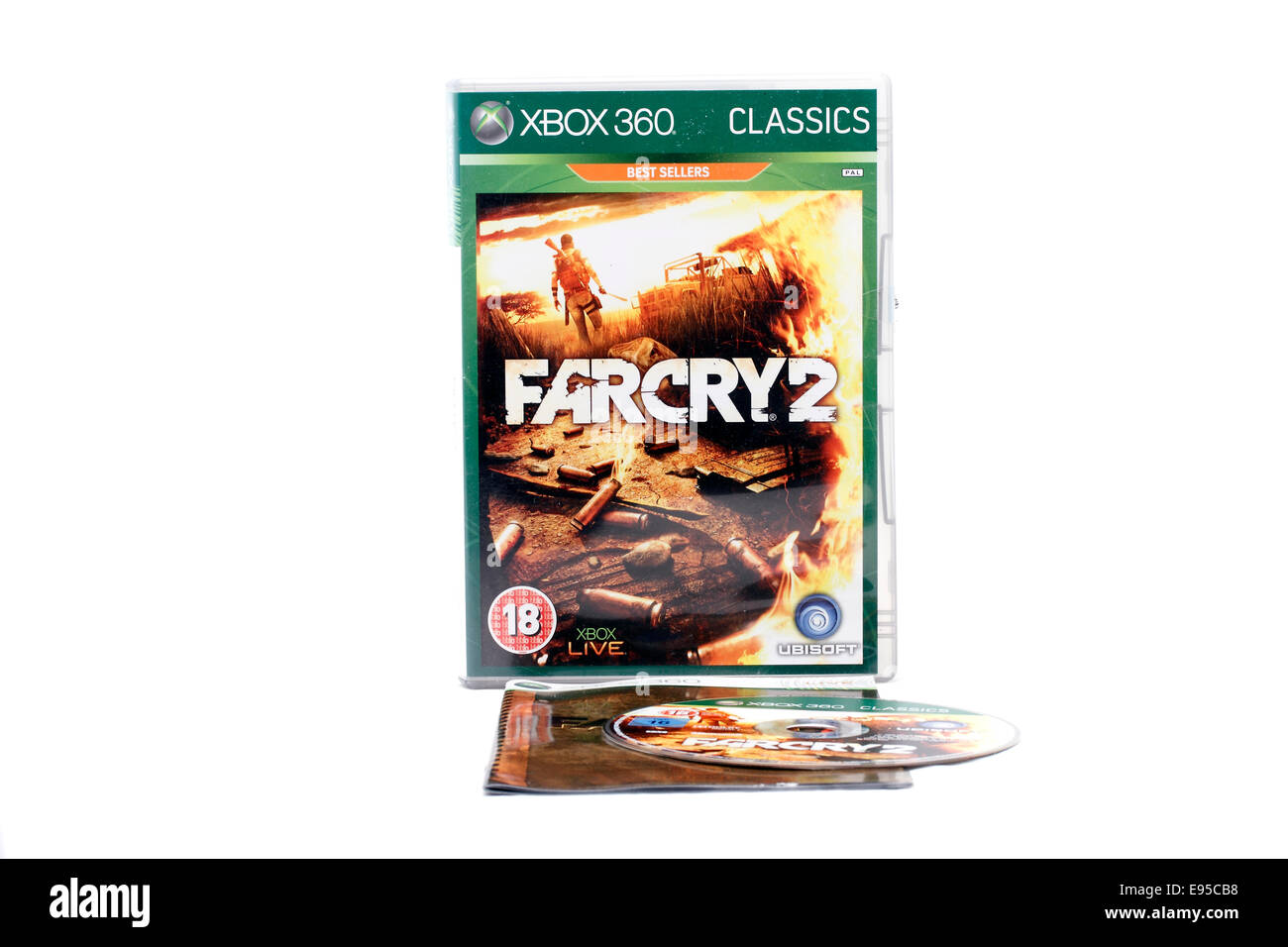 XBox360 classique jeu FarCry 2 (18) Ubisoft l'un Joue à shoot e, mais peut être joué en ligne Banque D'Images
