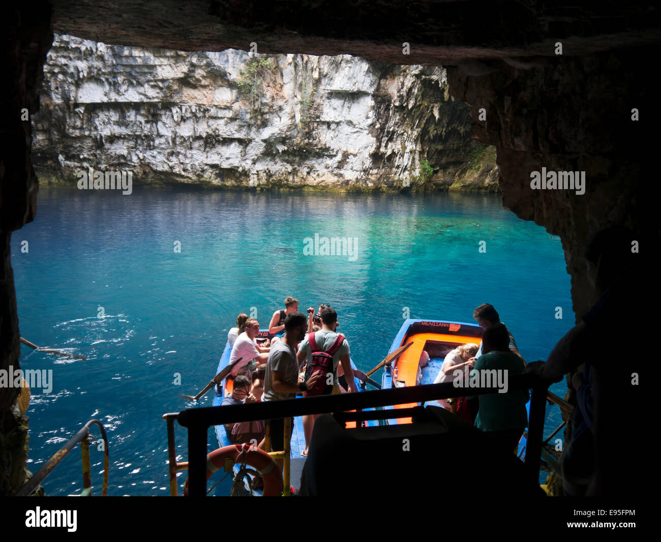 La grotte de Melissani sur l'île de Céphalonie en Grèce Banque D'Images