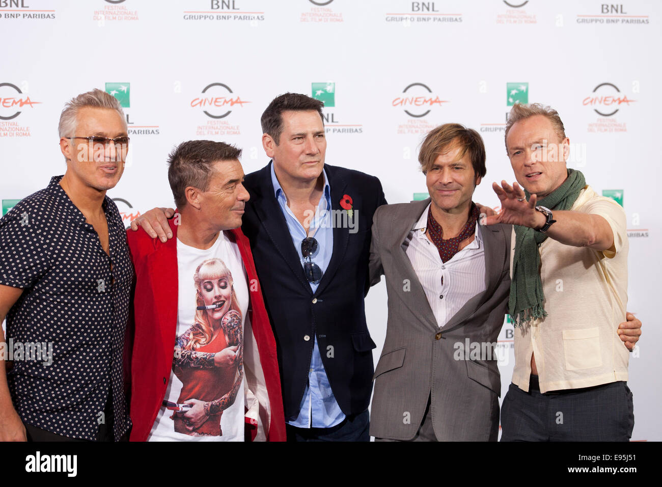 Spandau Ballet à un photocall pour 'Soul les garçons du monde occidental/Spandau Ballet' au Festival International du Film de Rome. Banque D'Images