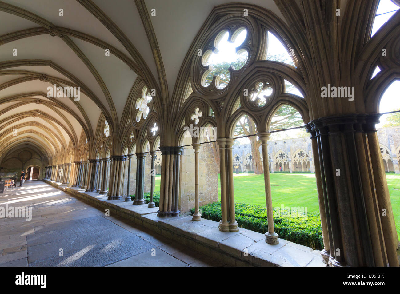 Cloître de la cathédrale de Salisbury Banque D'Images