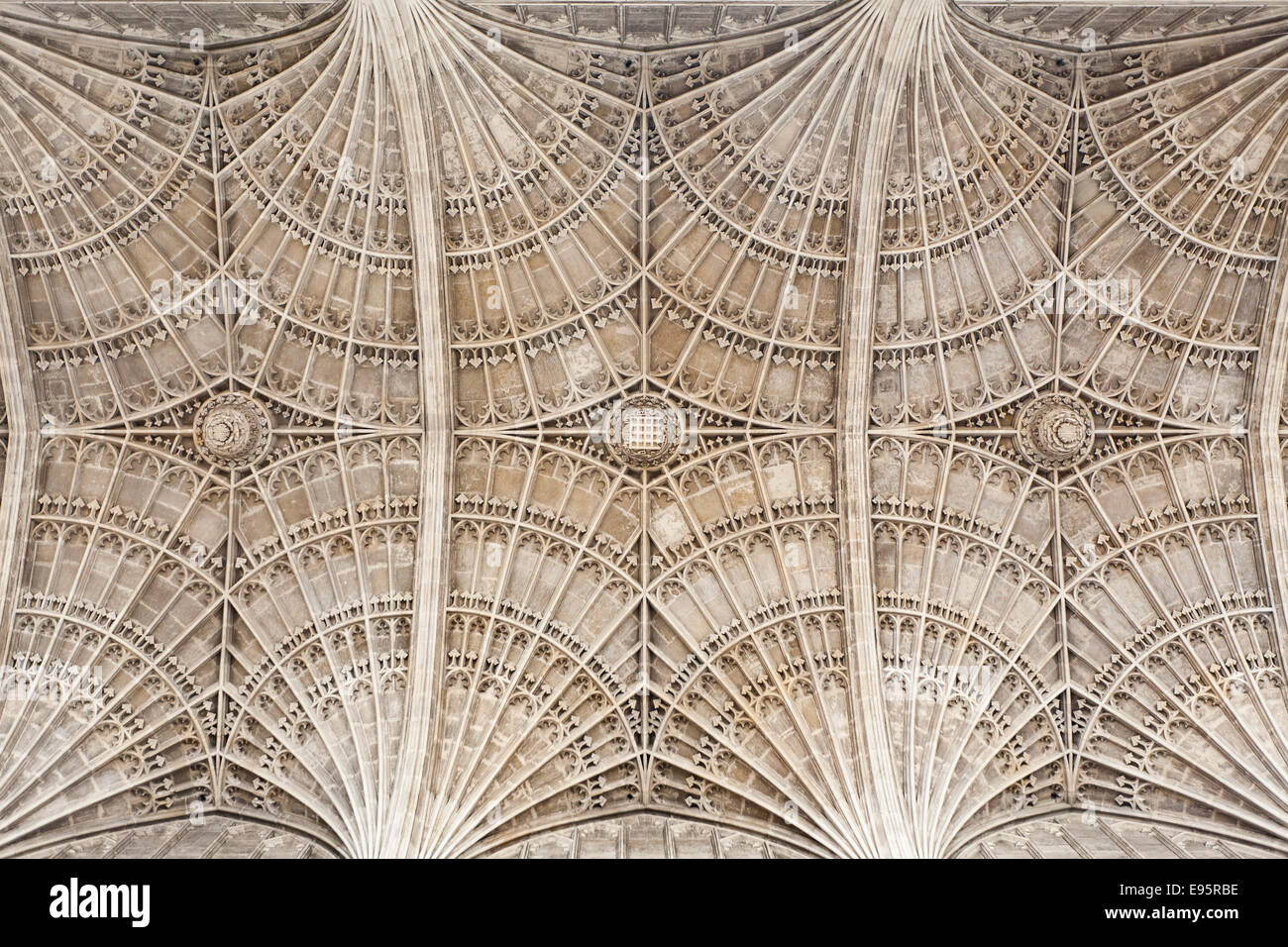 Les voûtes de la chapelle de King's College, Cambridge Banque D'Images