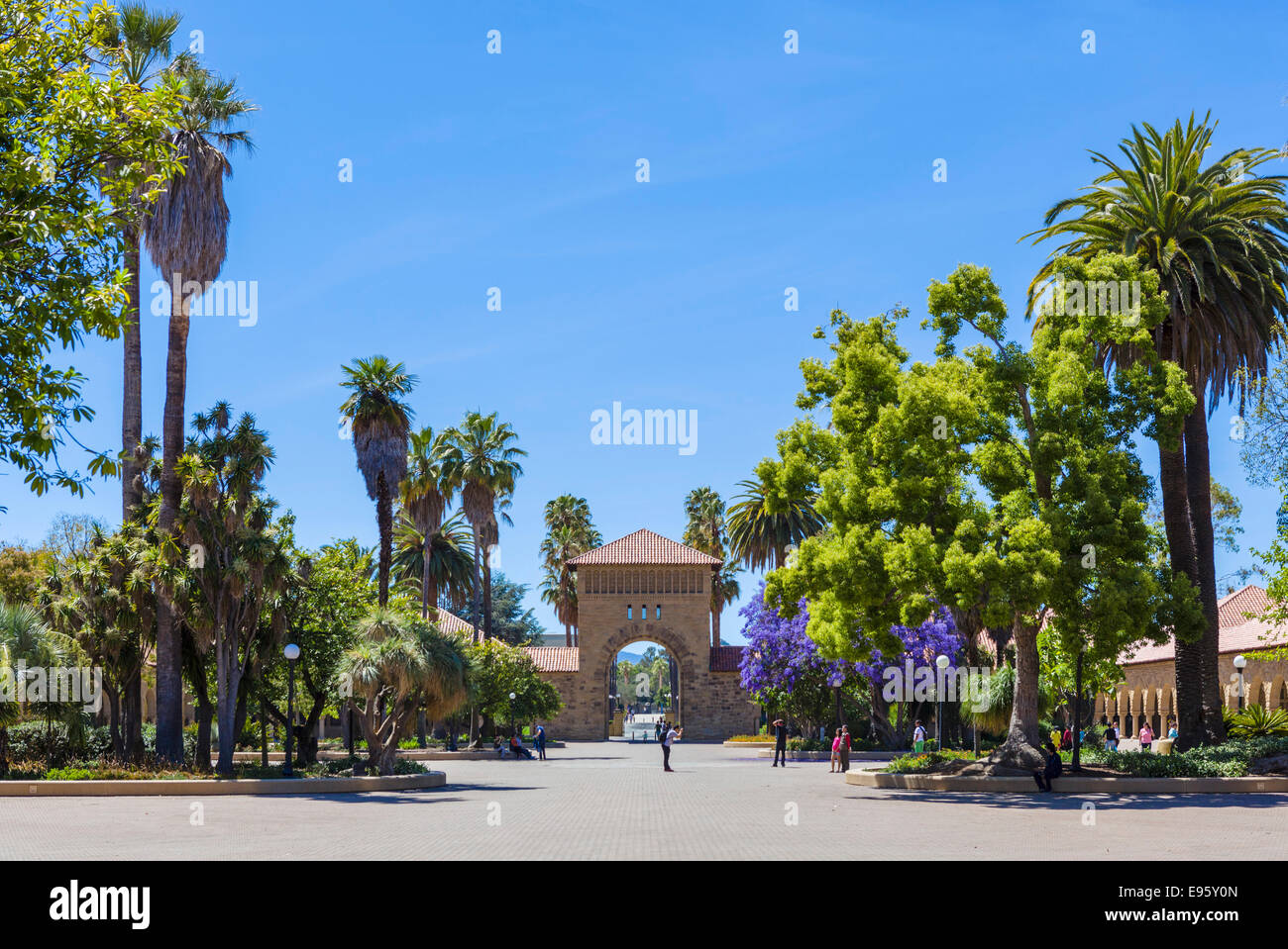 Quad principal, Stanford University, Palo Alto, Californie, États-Unis Banque D'Images