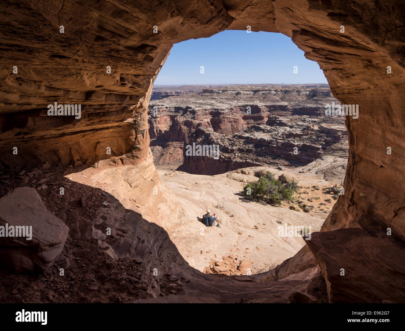 Cooper s ci-dessous, dans l'Utah. Arch Colonnade Banque D'Images