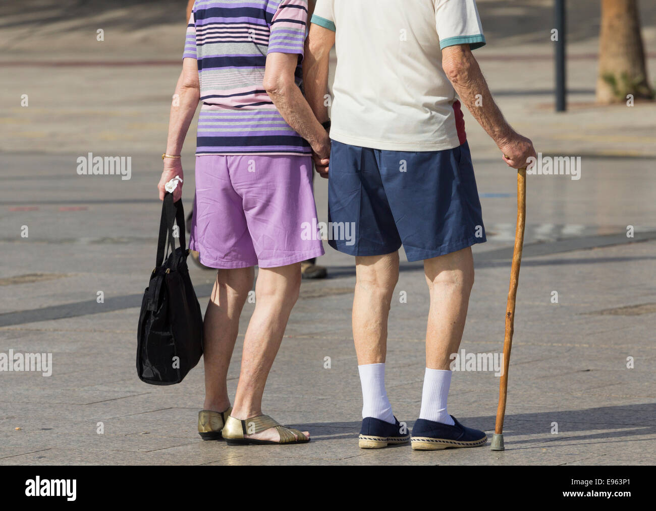 Couple âgé de l'UK en vacances en espagne Banque D'Images