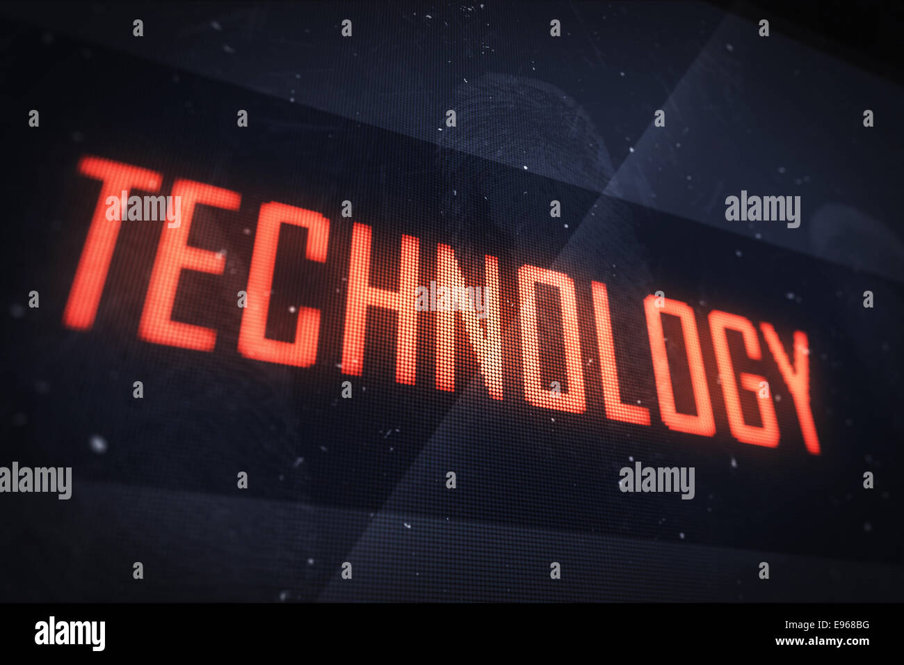 Technologie concept. Le commerce, la technologie, internet et la technologie de réseau concept - texte sur les écrans virtuels Banque D'Images