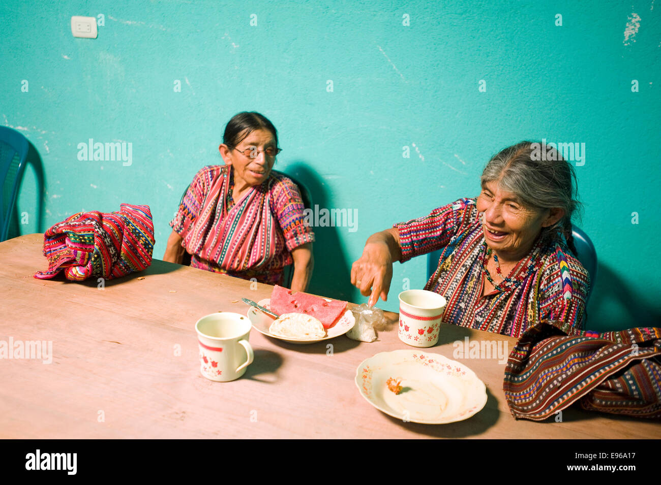 Les femmes autochtones du Guatemala à San Jorge La Laguna, Solola, Guatemala. Banque D'Images