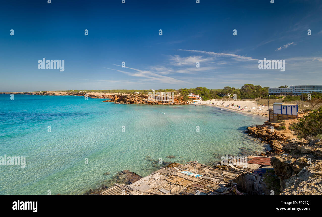 Plage de Cala Saona Banque D'Images