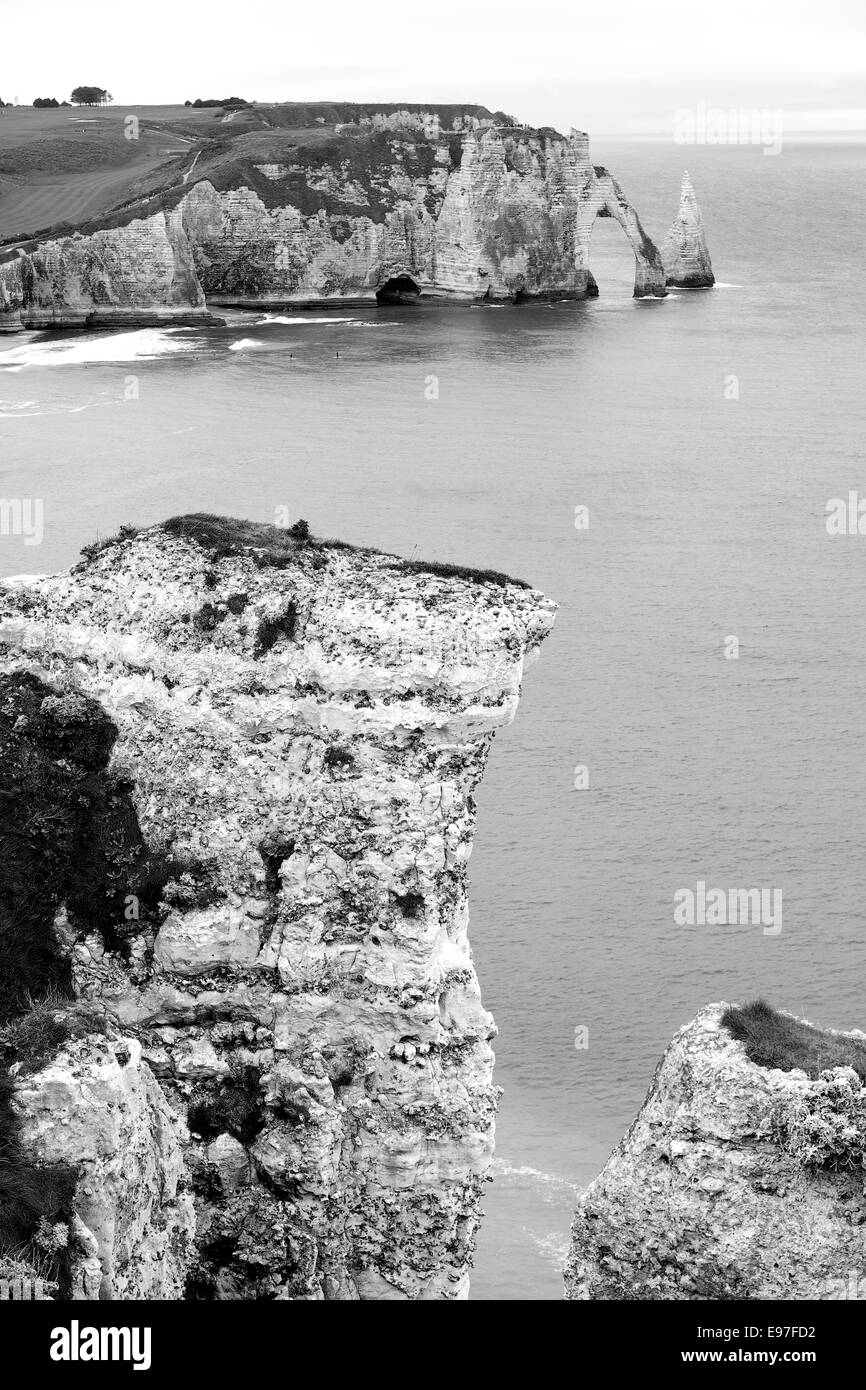 Etretat cliffs Normandie France Europe Banque D'Images