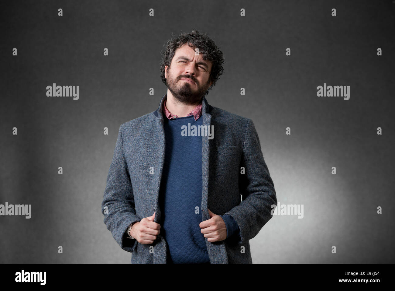 Ross Sutherland, poète, artiste, écrivain et auteur, à l'Edinburgh International Book Festival 2014. Edimbourg, Ecosse. Banque D'Images