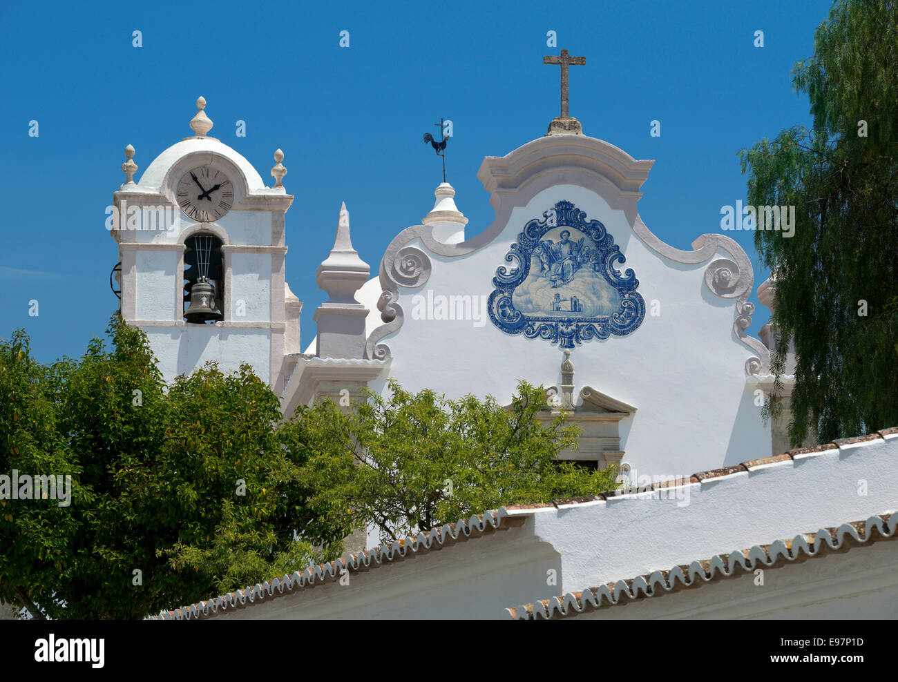 Le Portugal, l'Algarve, l'église Igreja de São Lourenço, Almancil Banque D'Images