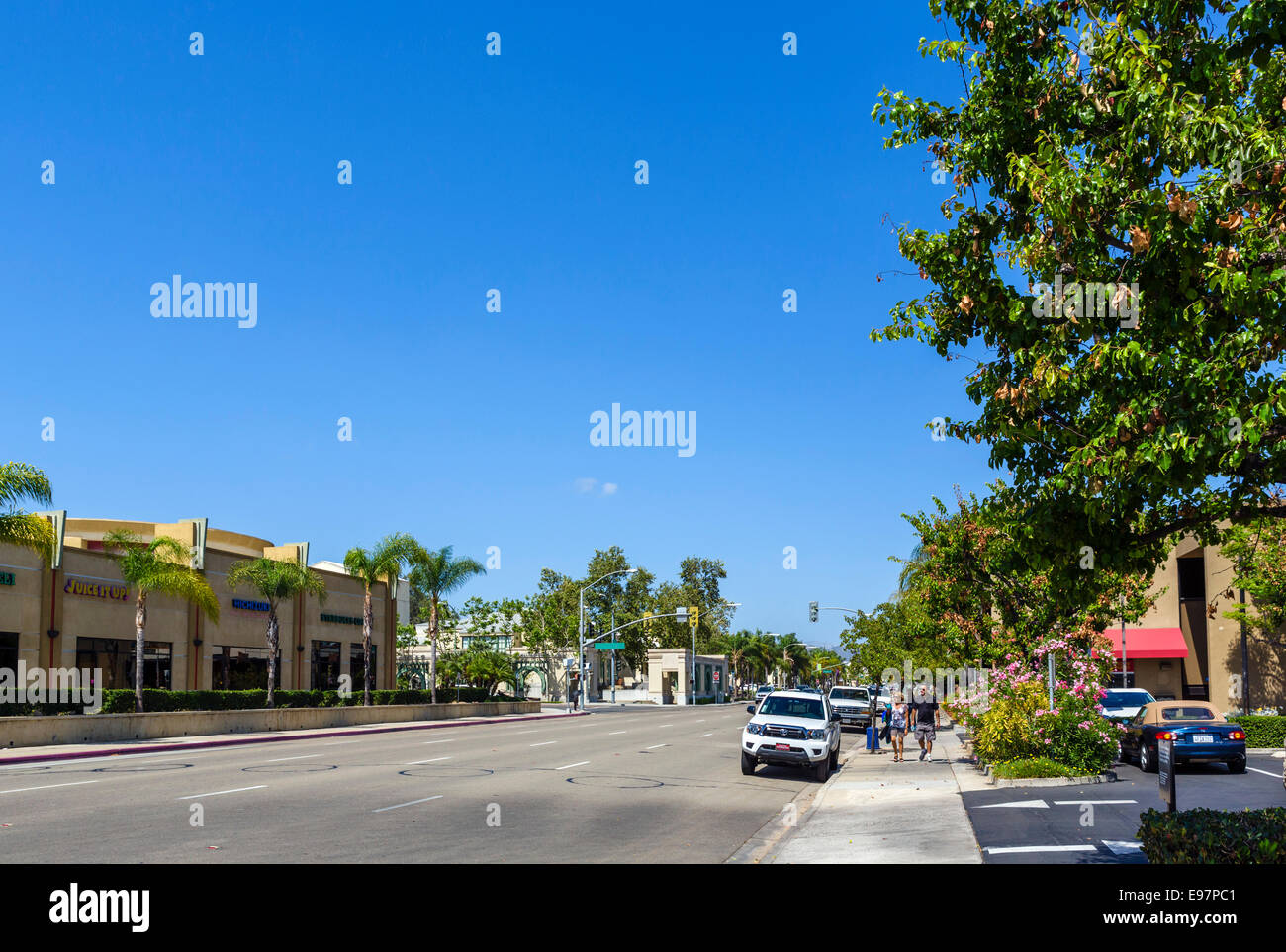 La promenade de la vallée de l'Ouest dans le centre-ville d'Escondido, San Diego County, Californie, USA Banque D'Images