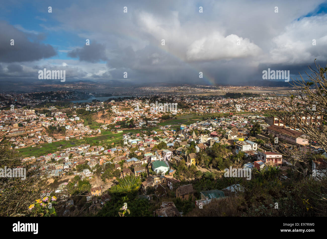 Panorama de la ville d'Antananarivo, capitale de Madagascar Banque D'Images