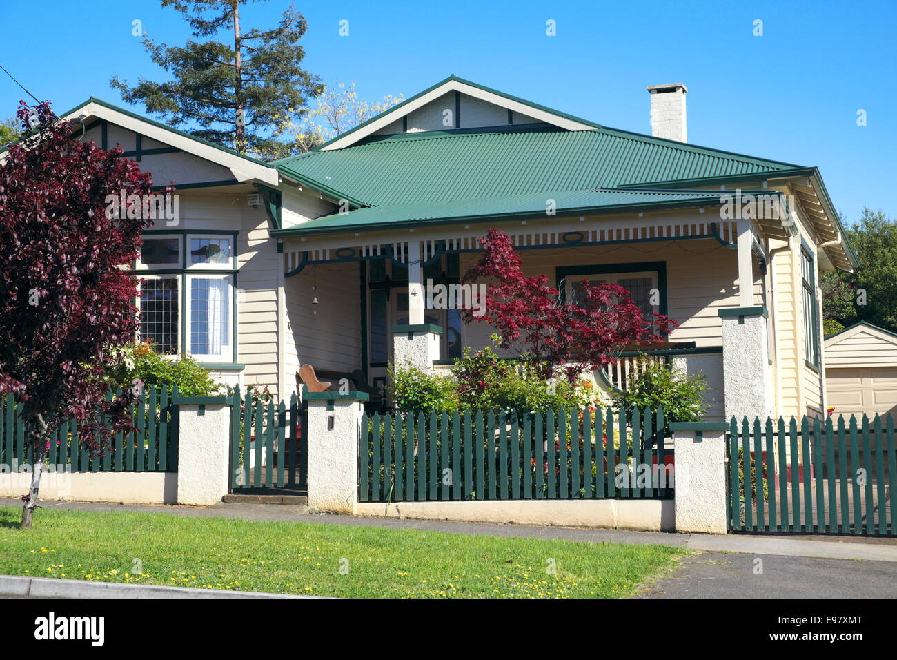 Résidentiel Accueil biens à Launceston weatherboard traditionnel,Tasmanie, Australie Banque D'Images