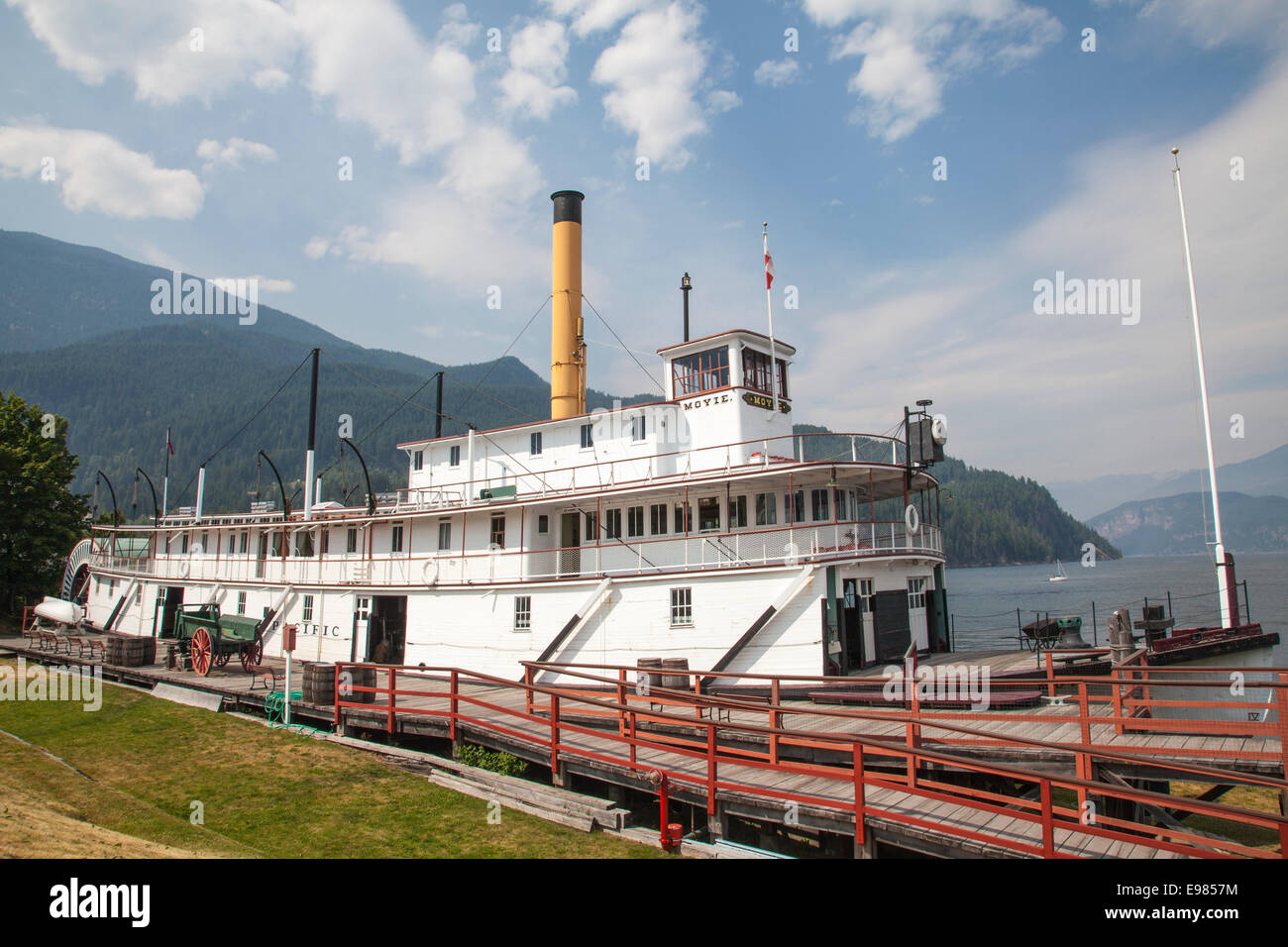 Le pédalo à Kaslo Moyie, Village sur le lac Kootenay, West Kootenay (Colmubia, Canada Banque D'Images