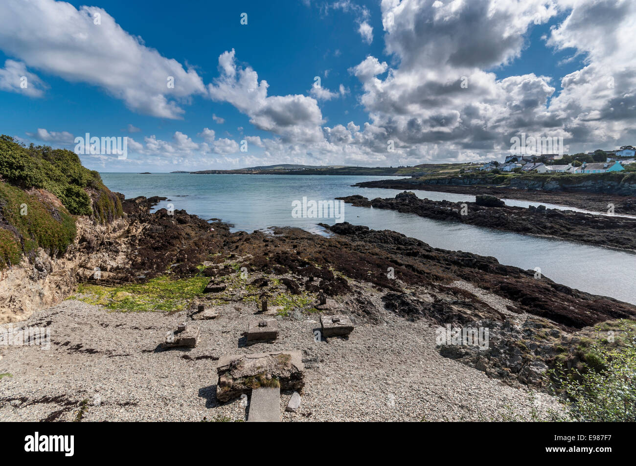 Bull Bay Porth, Llechog sur Anglesey au nord du Pays de Galles Banque D'Images