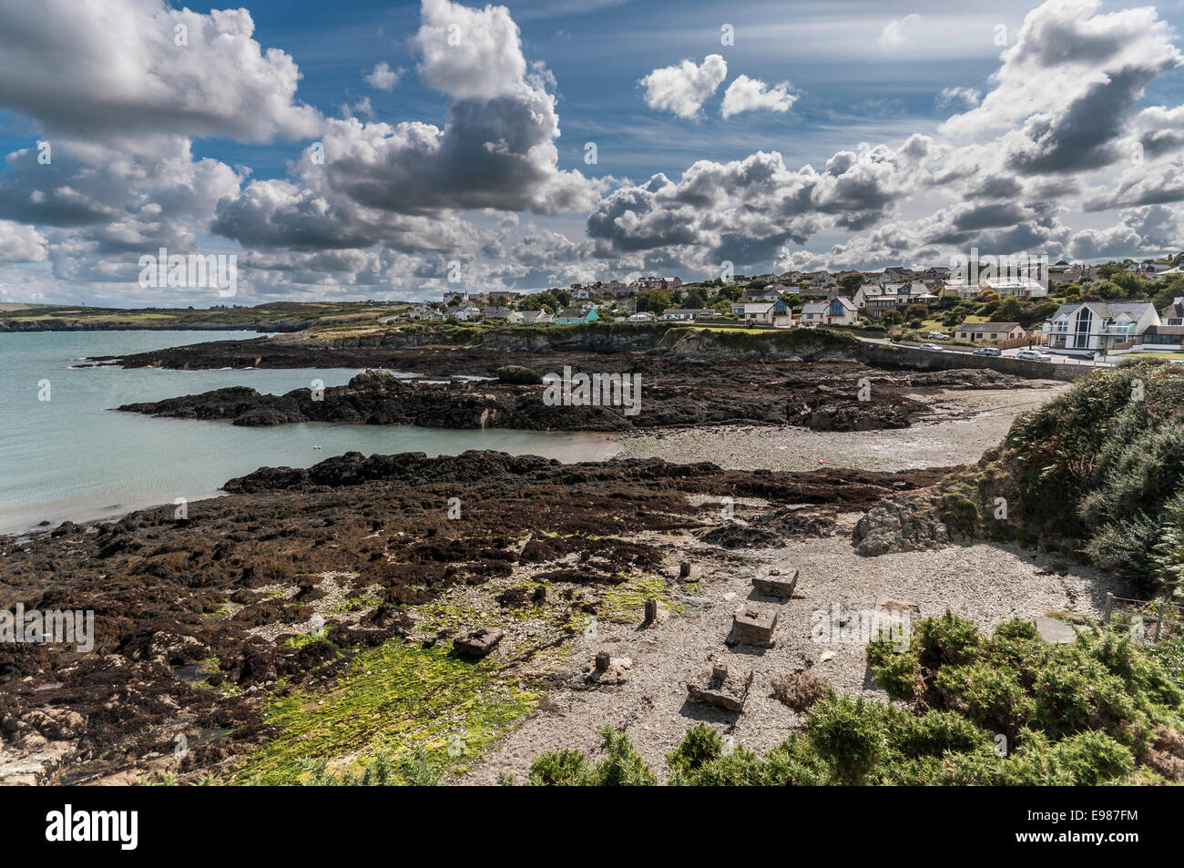 Bull Bay Porth, Llechog sur Anglesey au nord du Pays de Galles Banque D'Images