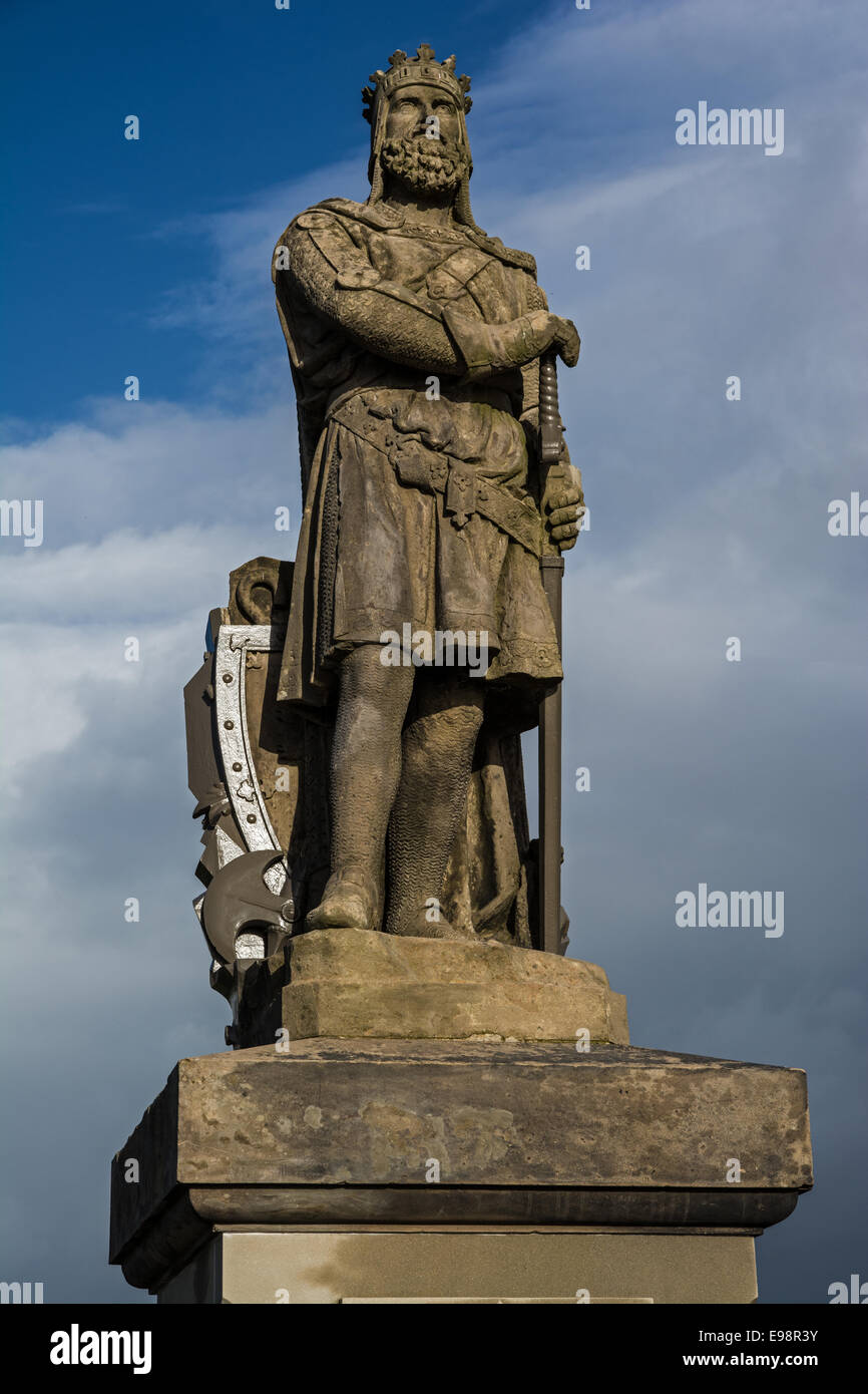 Statue de Robert Bruce, Stirling Castle Banque D'Images