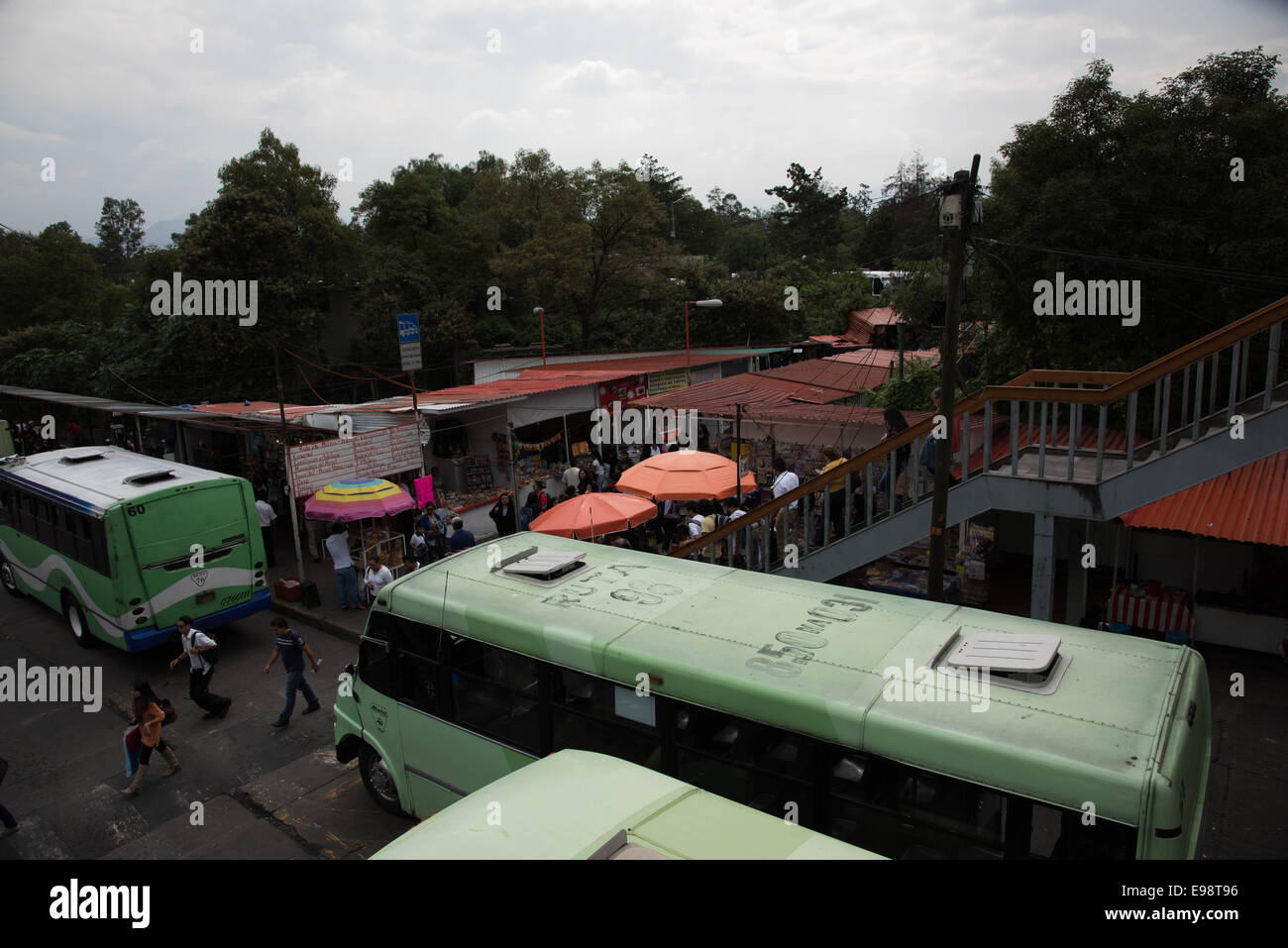 Vue depuis la station de métro Universidad,Mexico,Mexique Banque D'Images