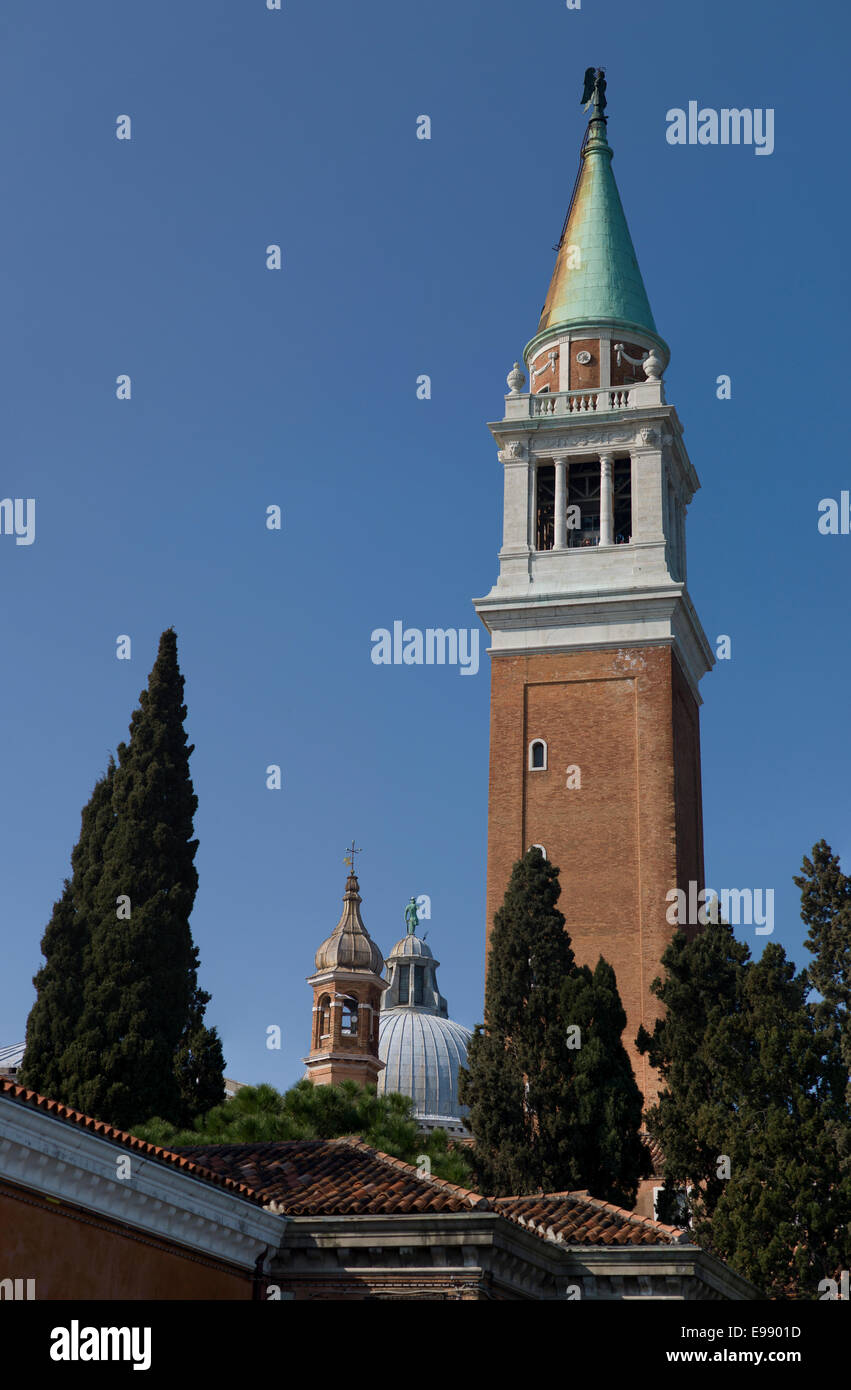 La tour de San Giorgio Maggiore, à Venise, Italie. Banque D'Images