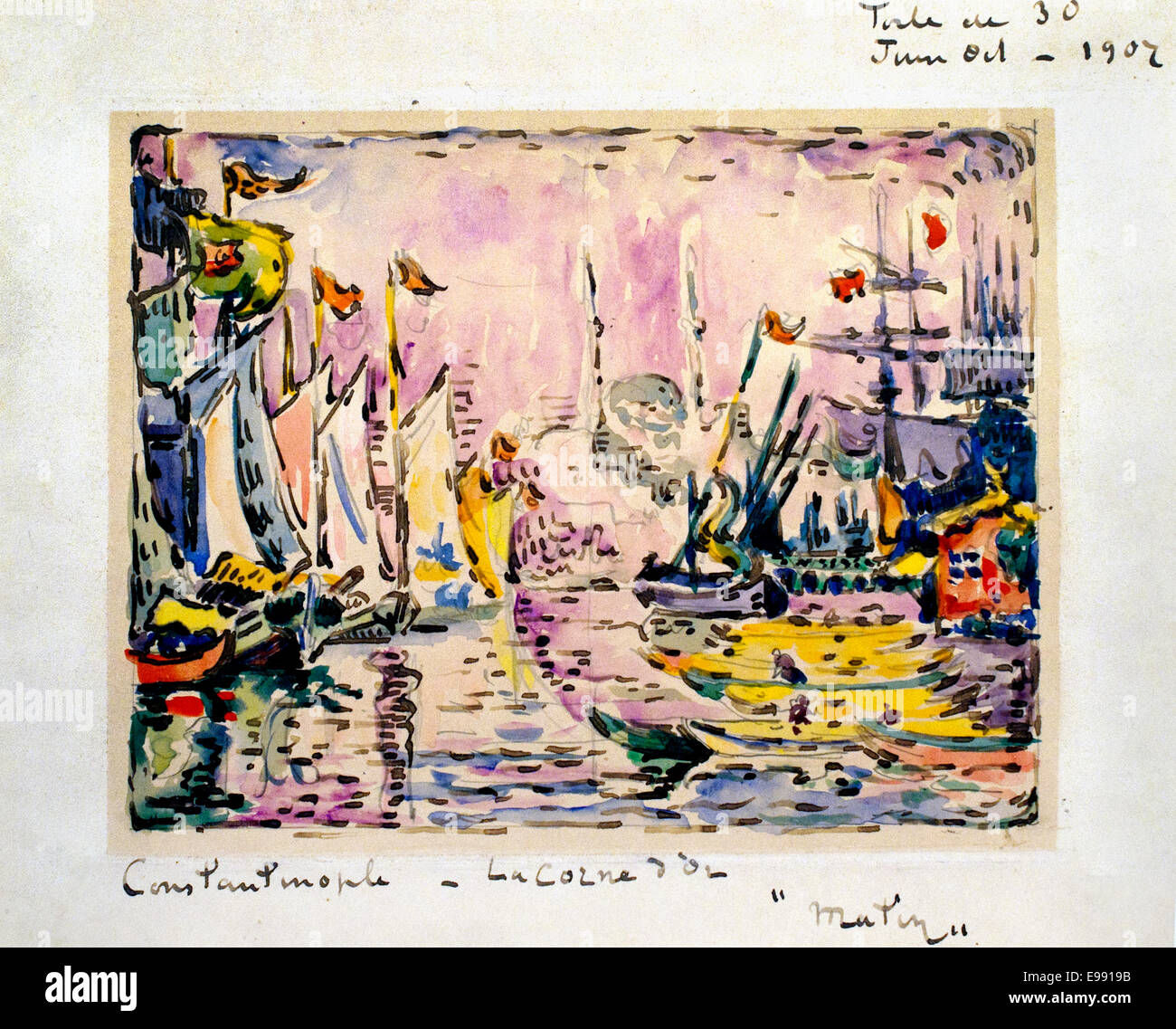 Constantinople 1907 Paul SIGNAC 1868-1935 Français France Banque D'Images